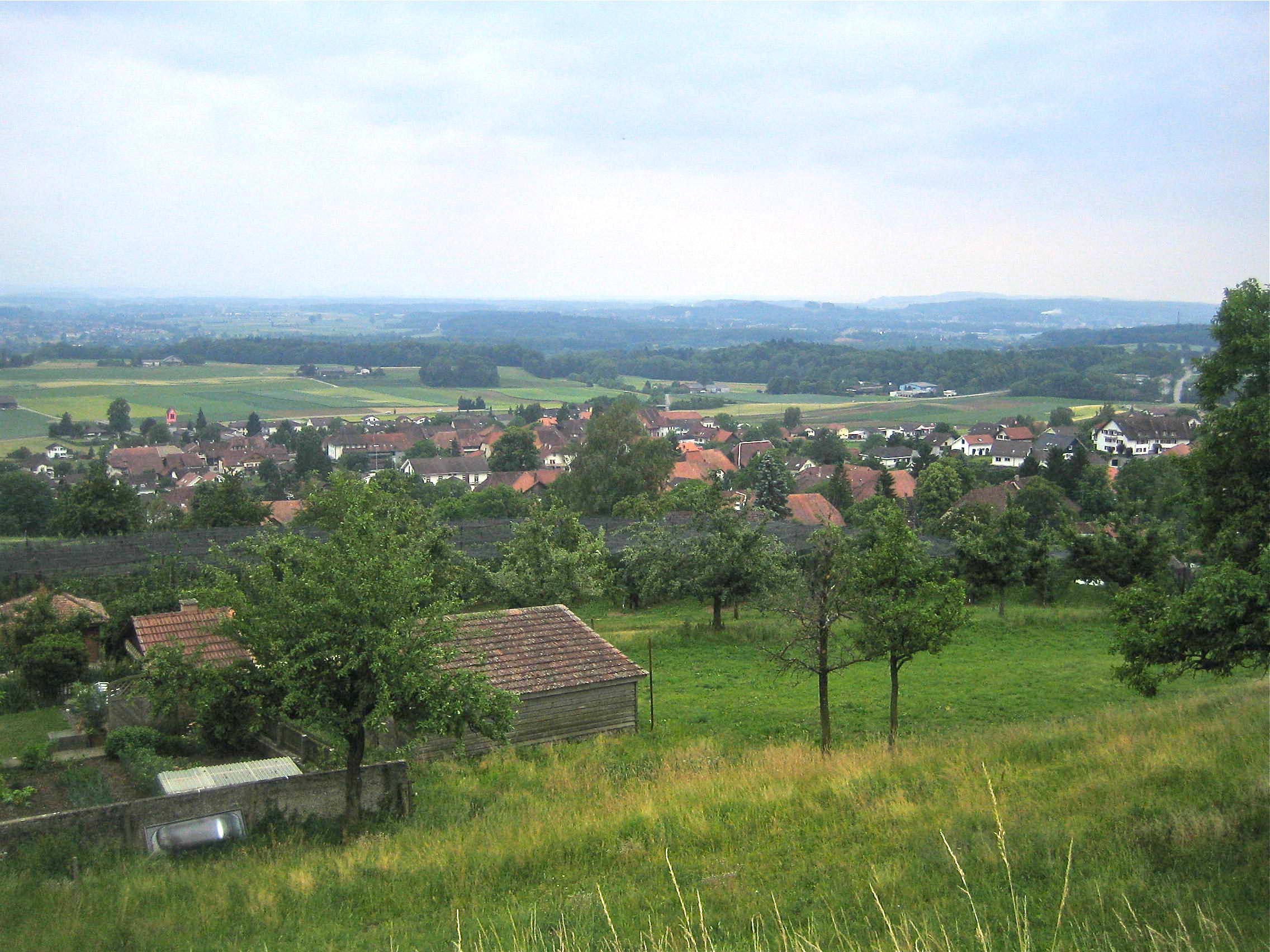 Blick vom Gerberhof auf das Dorf